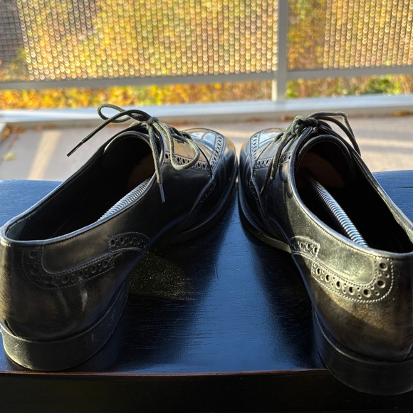 Jimmy Choo fading metallic/black leather dress shoes - Picture 4 of 5